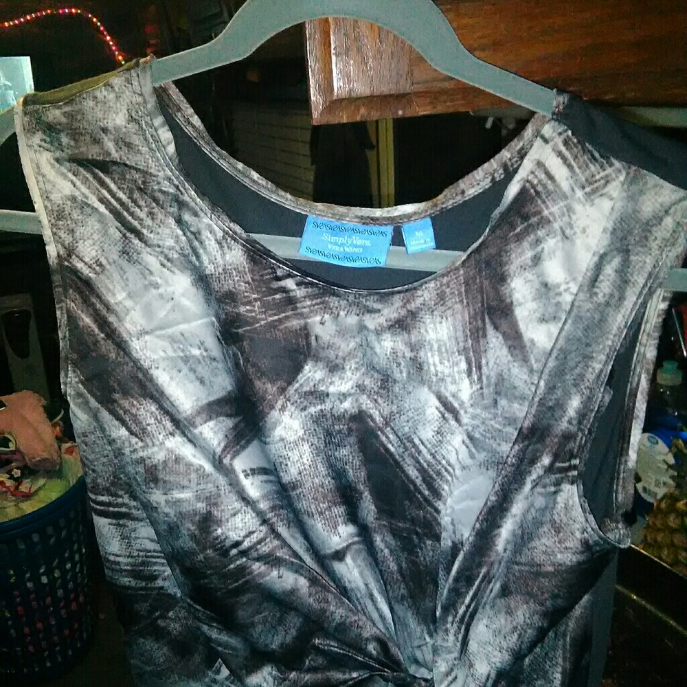 Simply VERA Wang dress gray sleeveless mid-length